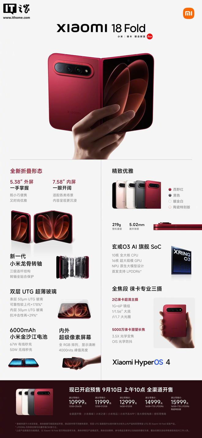 Xiaomi 18 Fold mặt lưng Gốm Đặc biệt giới hạn 1.500 chiếc